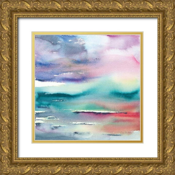 Valle, Aimee Del 15x15 Gold Ornate Wood Framed with Double Matting Museum Art Print Titled - Dramatic Evening