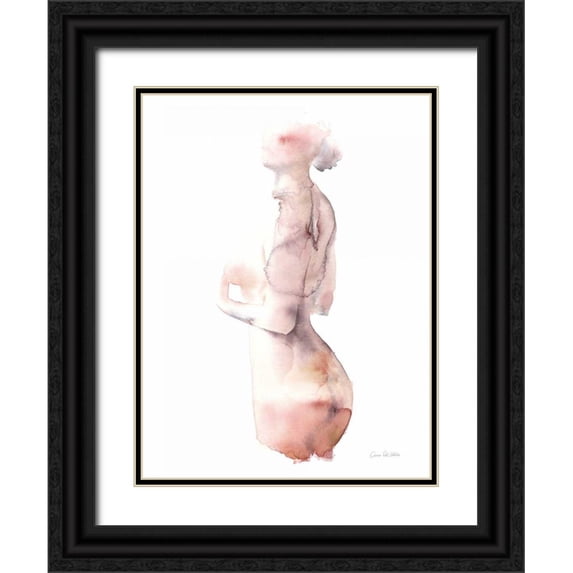 Valle, Aimee Del 19x24 Black Ornate Wood Framed with Double Matting Museum Art Print Titled - Solace II