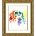 thumbnail image 1 of Valle, Aimee Del 20x24 Gold Ornate Wood Framed with Double Matting Museum Art Print Titled - Chimpanzee I, 1 of 4