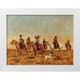 thumbnail image 1 of Valle, Angel della 24x19 White Modern Wood Framed Museum Art Print Titled - Cowboys, 1 of 4