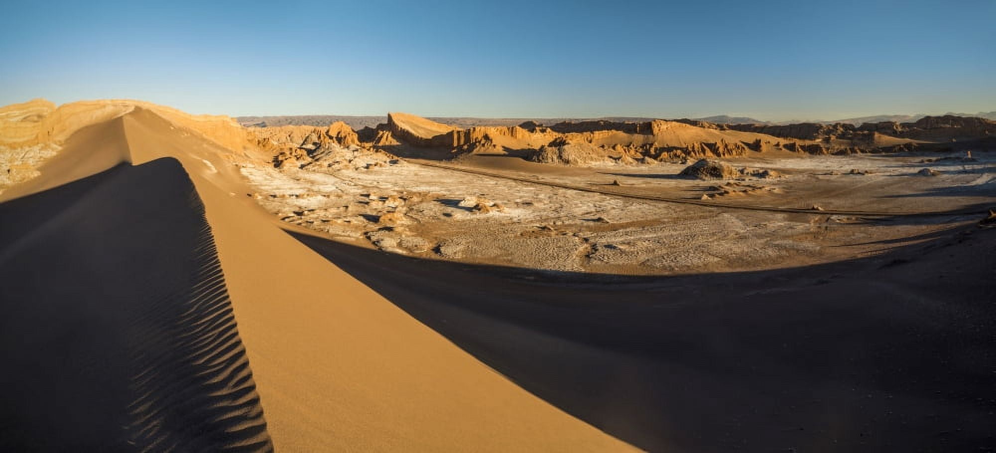 Valle De La Luna from sans dunes Atacama Desert El Norte Grande Chile Canvas Art - Panoramic Images (9 x 27)