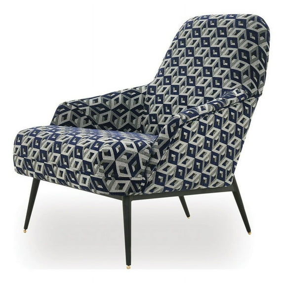 Vallego Plush Multi-Color Fabric Armchair