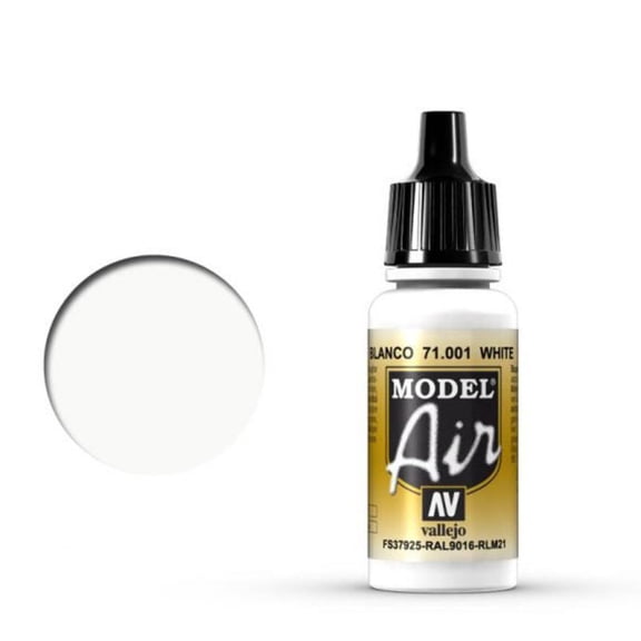 Vallejo 71001 White 17ml Bottle Acrylic Paint