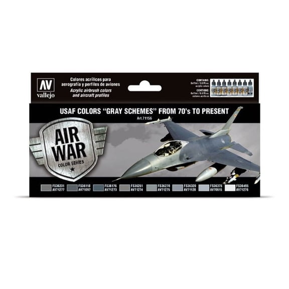 Vallejo Air War - USAF Colors Gray Schemes From 70's To Present New