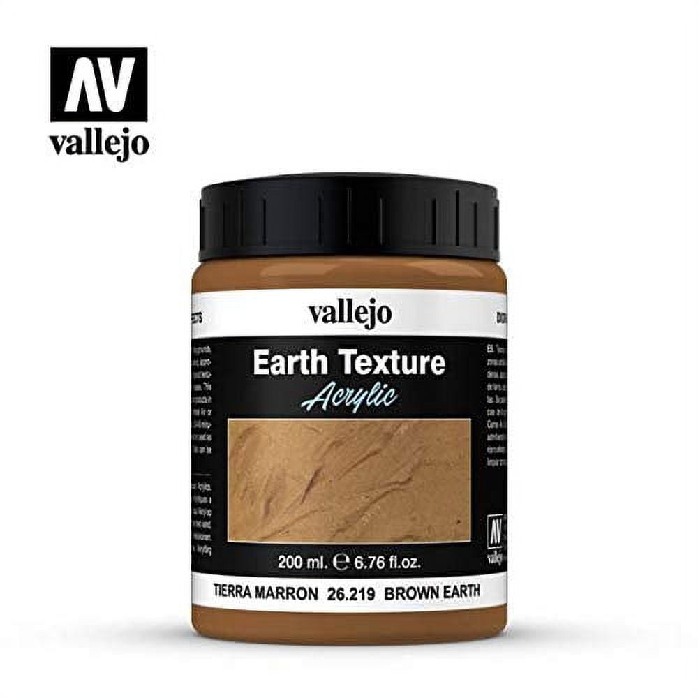 Vallejo Dark Earth Gel 200ml - Acrylic Texture For Dioramas, Model Landscapes & Terrain Building