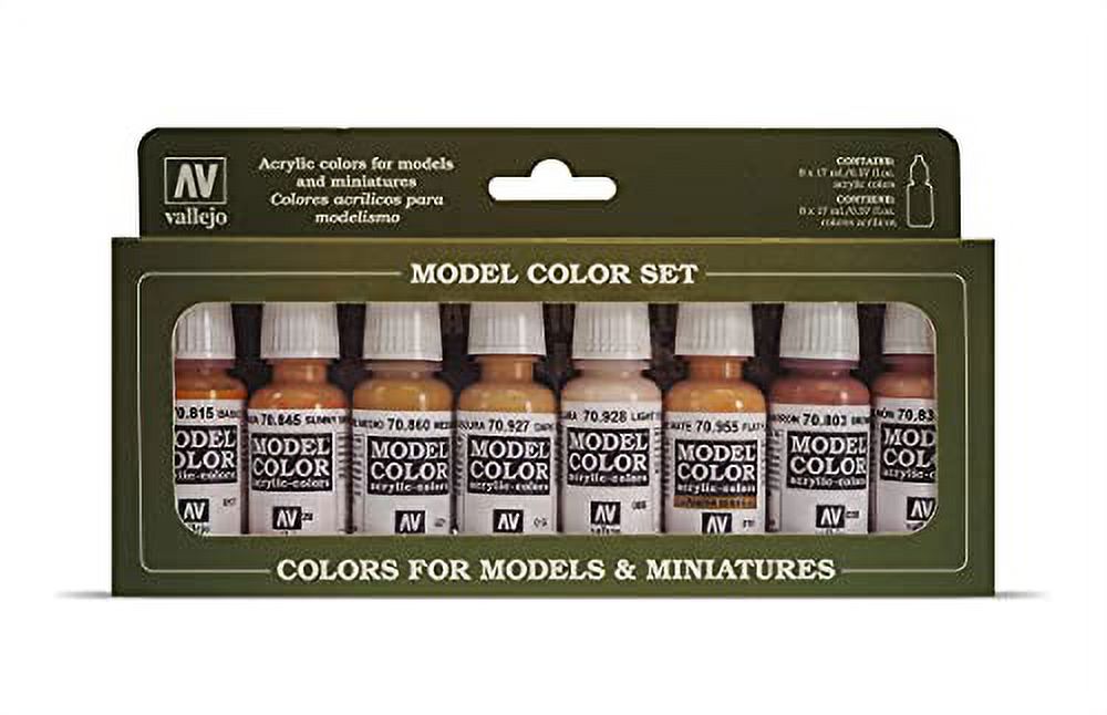 Vallejo Face/Skin Colors Paint Set 8-Colors 17ml