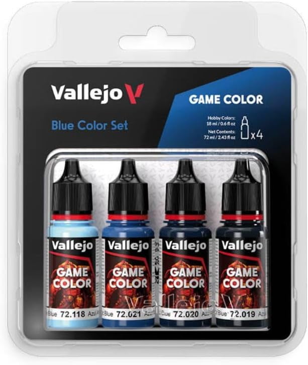 Vallejo Game Color Blue Color Set ,Professional Miniature Painting Set ,4×18ml