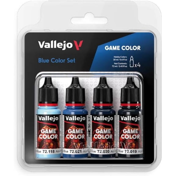 Vallejo Game Color Blue Color Set ,Professional Miniature Painting Set ,4×18ml