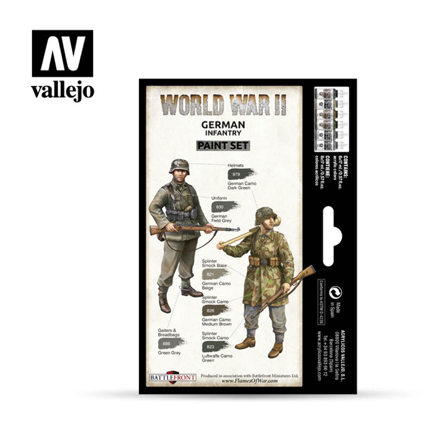 Vallejo German Infantry Paint Set New