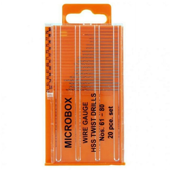 Vallejo Microbox Drill Bit Set #61-80 New
