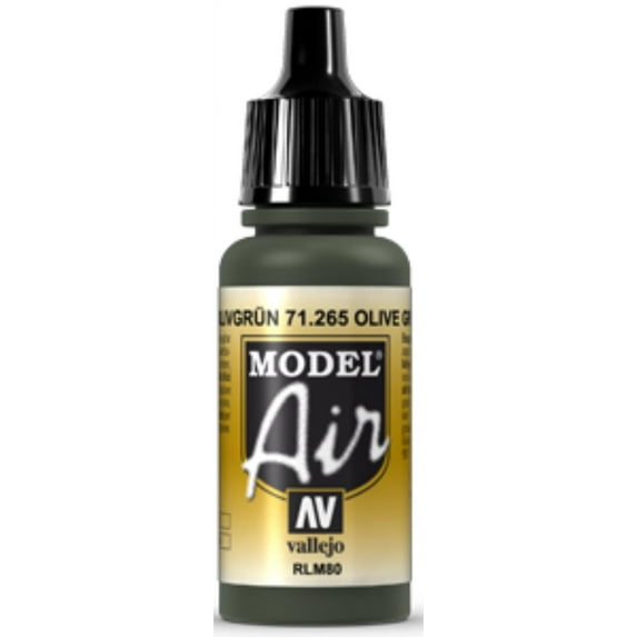 Vallejo 71265 Model Air Olive Green RLM80 Acrylic Paint 17ml