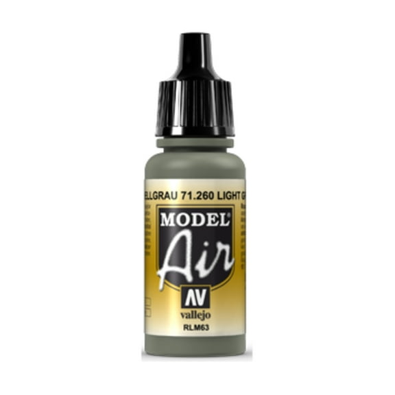 Vallejo 71260 Model Air Light Gray RLM63 Acrylic Paint 17ml