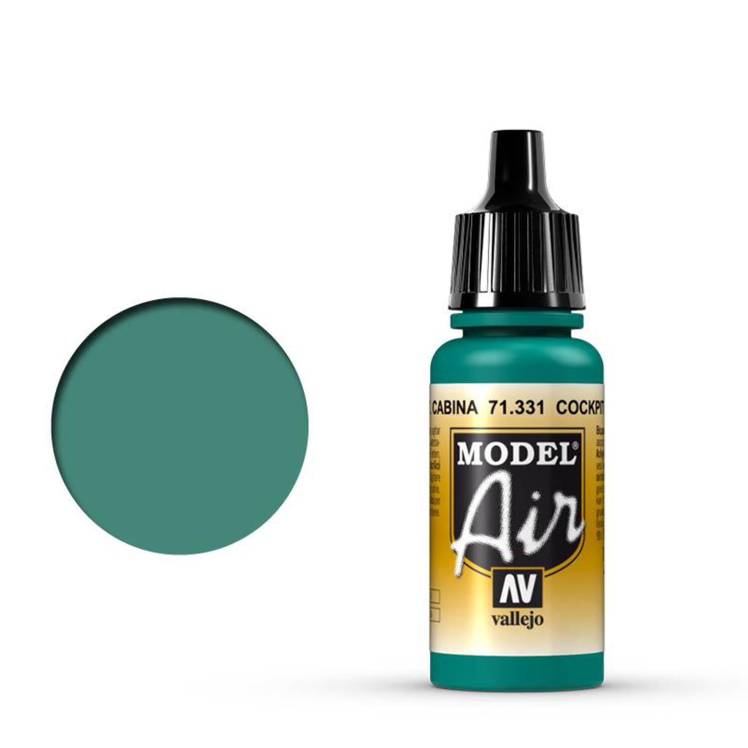 Vallejo Model Air Paint - 71094 Green Zinc Chromate, 17ml Acrylic For Airbrush & Brush