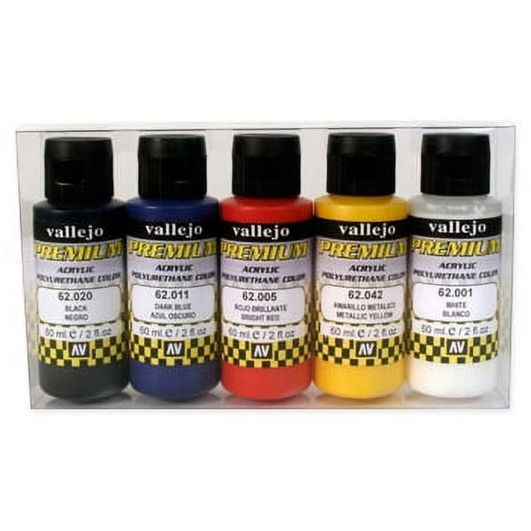  Vallejo : Premium Airbrush Paint : Set of 5 : Fluorescent  Colours : Arts, Crafts & Sewing