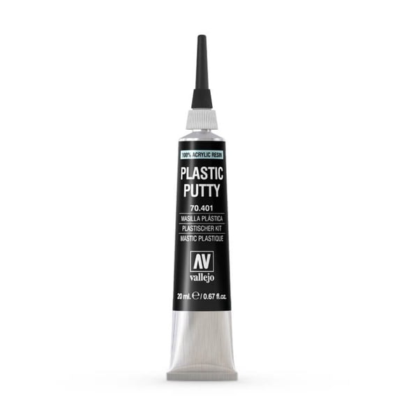 Vallejo - Plastic Putty 20 ml (0.67 Fl Oz) | White, Opaque, Consistent Finish