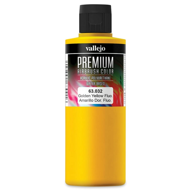 Vallejo Premium Airbrush Colors - 200 ml, Fluorescent Golden