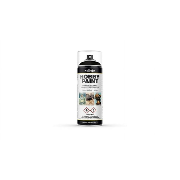 Vallejo Primer Premium Black Spray Quality Model Paint Acrylicos