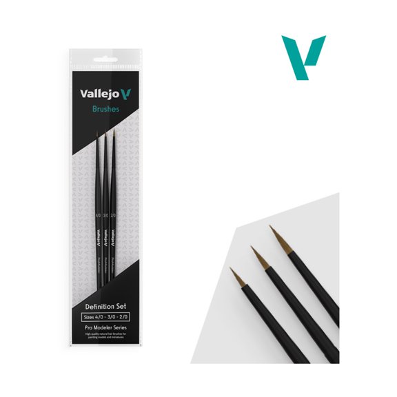 Vallejo Pro Modeler Natural Hair - Definition Set New