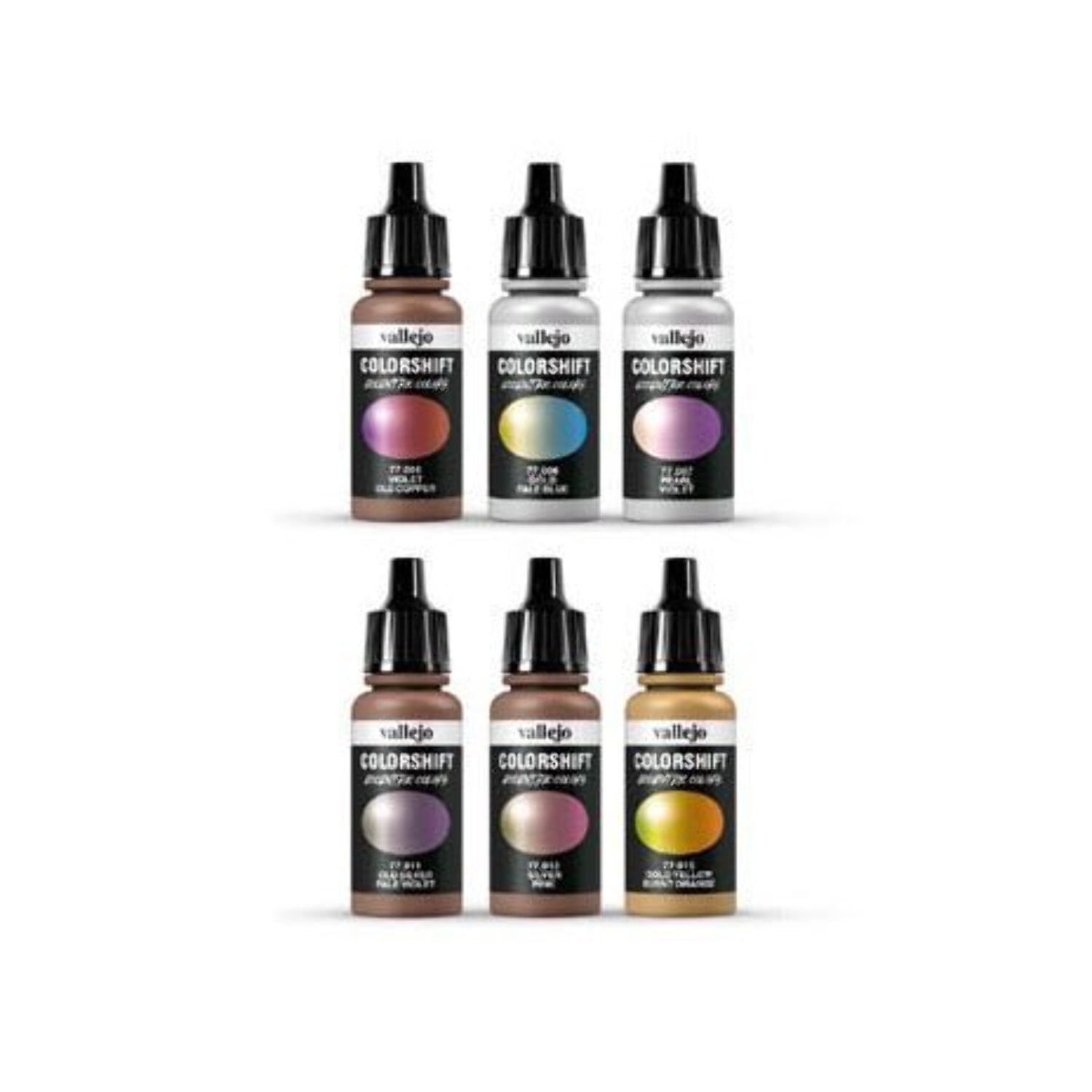 Vallejo The Shifters Eccentric Acrylic Airbrush Colors - 17 ml, Set of 6, Magic Dust