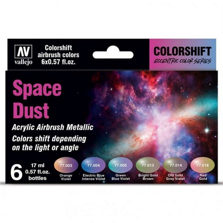 Vallejo The Shifters Eccentric Color Series Acrylic Airbrush Colors - 17  ml, Set of 6, Space Dust 