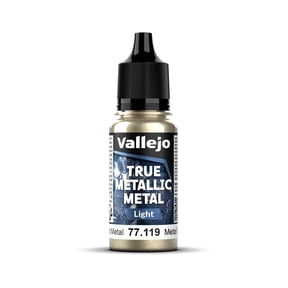 Vallejo - Aged Metal Light | True Metallic Metal TMM | Acrylic Colors for Painting Metal Effects on Fantasy, Historical, and Wargaming Miniatures | 18 ml (0.6 fl.oz.)