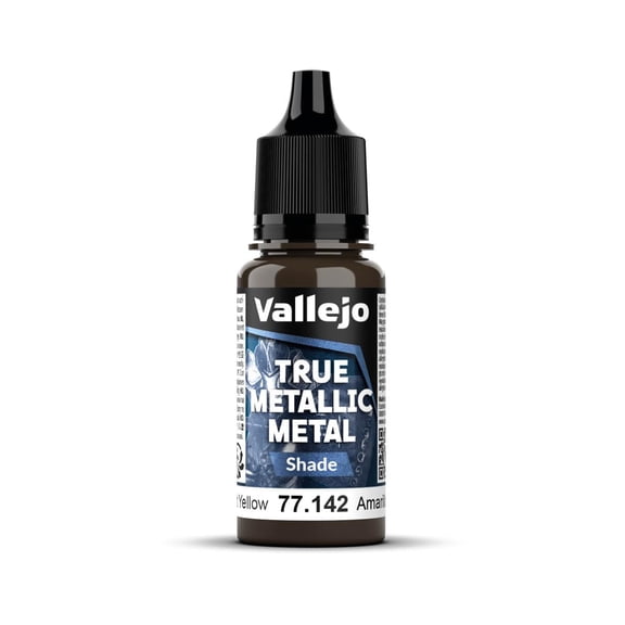 Vallejo - Radiant Yellow Shade | True Metallic Metal TMM | Acrylic Colors for Painting Metal Effects on Fantasy, Historical, and Wargaming Miniatures | 18 ml (0.6 fl.oz.)