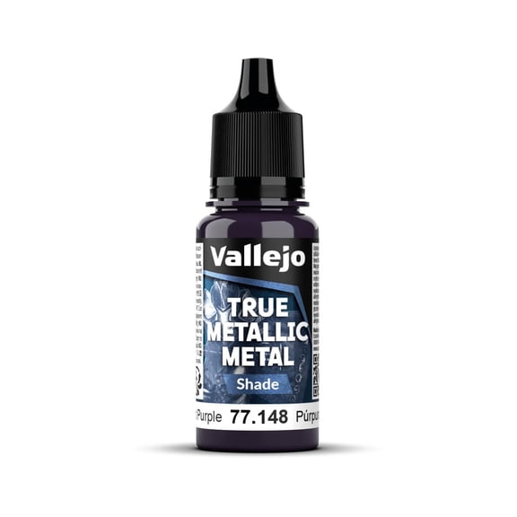 Vallejo - Amethyst Purple Shade | True Metallic Metal TMM | Acrylic Colors for Painting Metal Effects on Fantasy, Historical, and Wargaming Miniatures | 18 ml (0.6 fl.oz.)