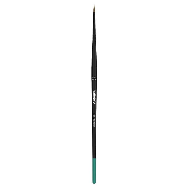 Vallejo VJPB01020 No.2-0 Pro Modeler Natural Hair Round Paint Brush