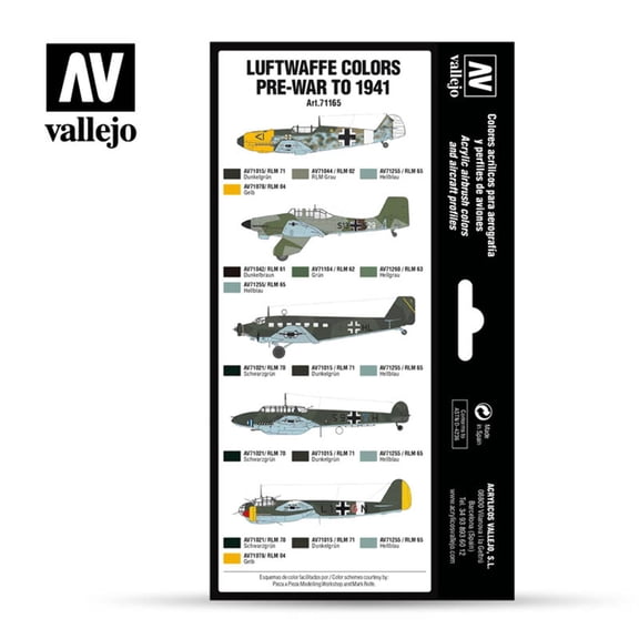 Vallejo Vallejo Rlm I Set Model Air Paint, 17Ml Paint