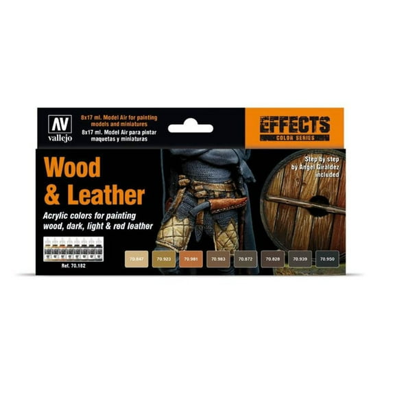 Vallejo Wood & Leather Paint Set New