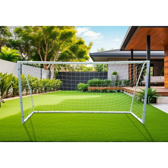 Vallerta Premier 7 X 5 Ft. Portable AYSO Youth Regulation Size Soccer Goal. Heavy Duty 62MM Diameter PVC Frame w/Weatherproof 4mm Net Practice/Training Aid w/Easy Carry Bag.