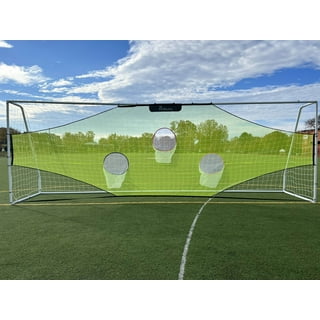 Future Stars 8ft Soccer Goal Combo Set with Shooter Tutor, Official Size 5  Soccer Ball and Pump with Pin 