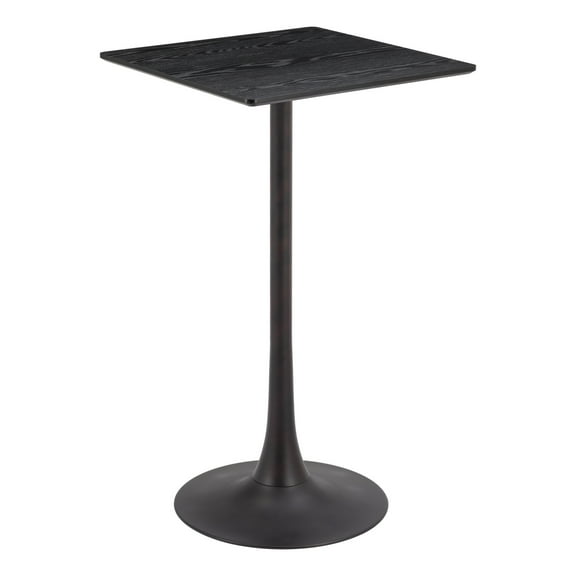 Valleta Bar Table Black Bar Table, Modern Style, Faux Wood MDF square shape tabletop, Steel, Indoor Bar