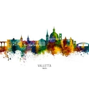 Valletta Malta Skyline Poster Print - Michael Tompsett (24 x 18)