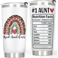 thumbnail image 1 of Valley #1 Aunt Tumbler, Aunt Gifts from Niece Nephew, Mother's Day Gifts for Auntie - Best Aunty Ever Gift, Aunty Cup Coffee Tumbler 20oz, 1 of 5