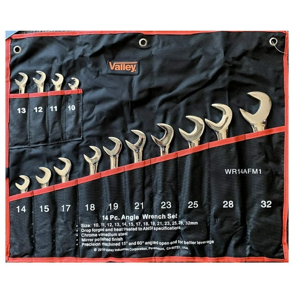 Valley 14 Pc Metric Combination Angle Wrench Set