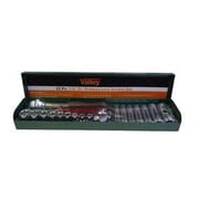 Valley 22 Pc. 1/4" Dr. Socket Set, Metal Case, Cr-v SAE