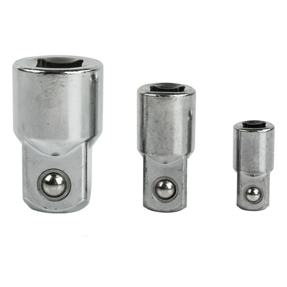 Valley, 3/8" Chrome Finish Adapter Socket Wrench & Set, 3 Piece