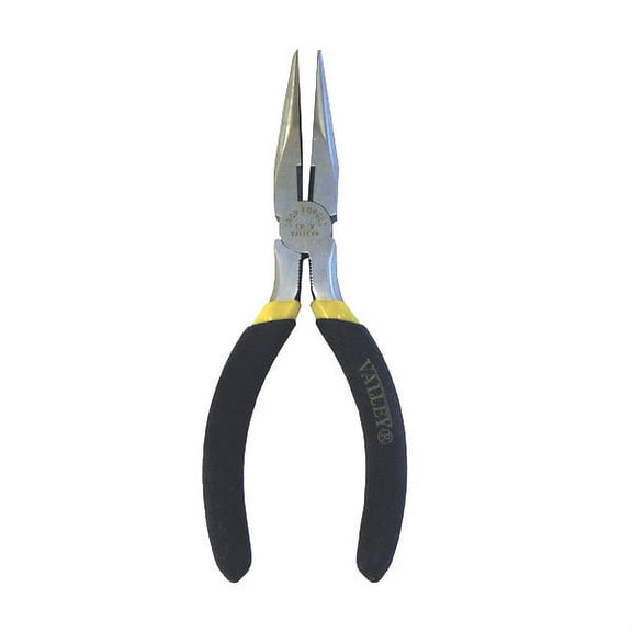 Valley 6" Long Nose Plier, Cr-V, Foam Grips