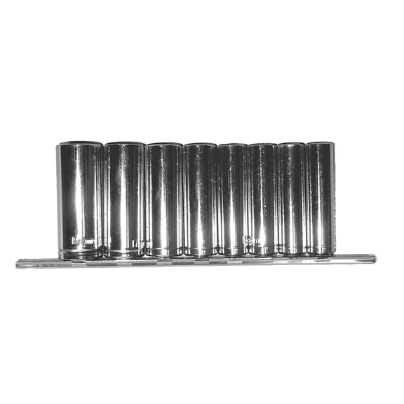 Valley 9pc Socket Set 3/8"DR SAE Deep Well with Rail
