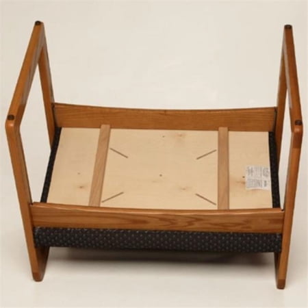 Valley Collection Three Seat Bariatric Chair with Center Arms & Sled Base, Medium Oak Wood Finish with Watercolor Green Fabric