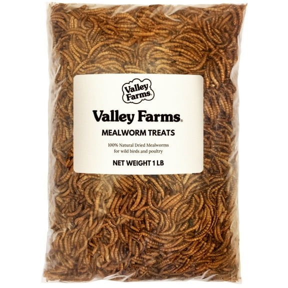 Valley Farms Natural Dried Mealworms 1LB