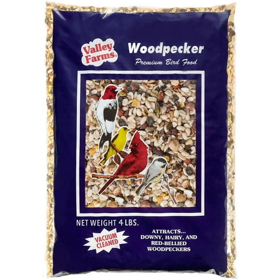 Valley Farms Woodpecker Mix Wild Bird Food with Sunflower Hearts!