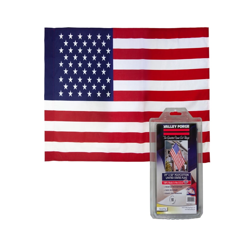 Valley Forge 29" x 50" Multicolored Polycotton American Flag