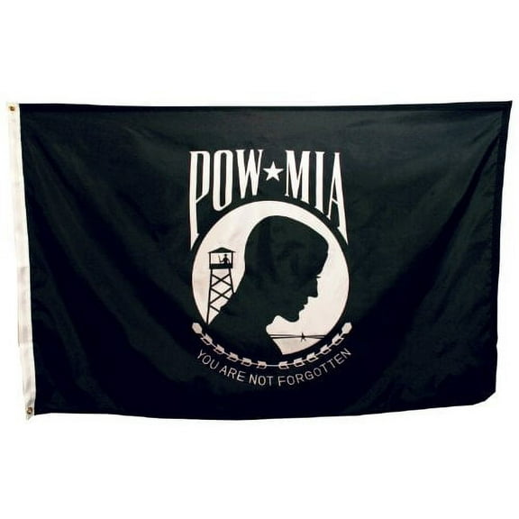 Valley Forge Flag 3-Foot by 5-Foot Nylon POW-MIA Seal on One Side