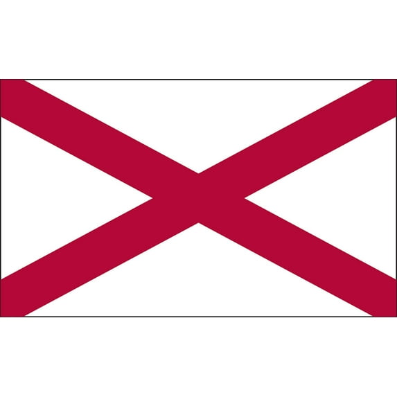 Valley Forge Flag 5-Foot by 8-Foot Nylon Alabama State Flag with Canvas Header and Grommets