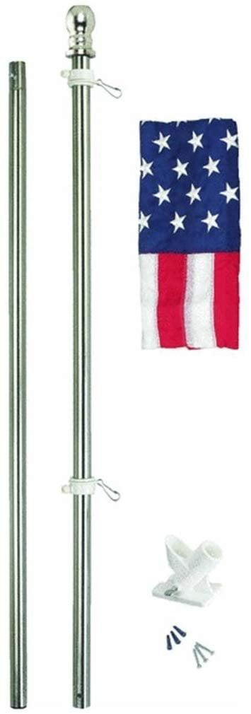 All-American Series 3x5 Foot Nylon US Flag Kit with 6-Foot Steel Pole