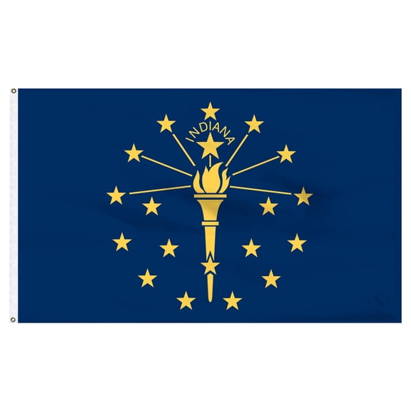Valley Forge Indiana Flag 4ft x 6ft Nylon Indoor