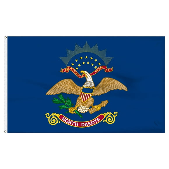 Valley Forge North Dakota Flag Nylon 11in x 6.75in