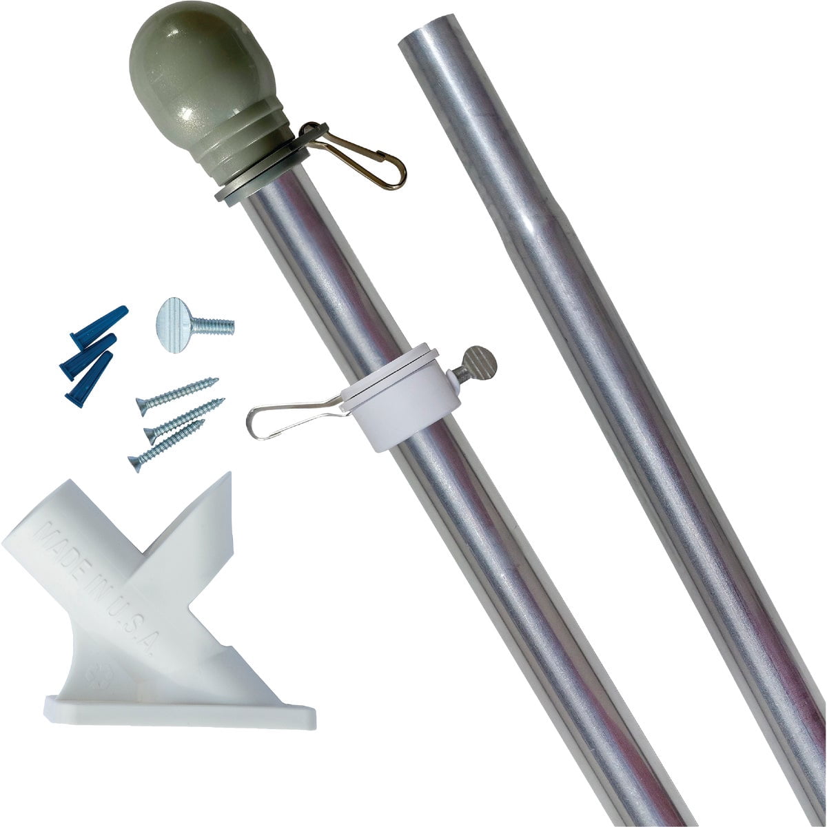 Valley Forge All American Flag Pole Set - Nylon Flagpole Kit - Multicolor — Residential Use, Standard Application